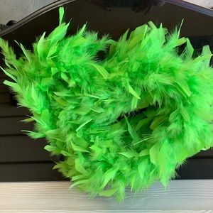 Long Green Feathered Boa